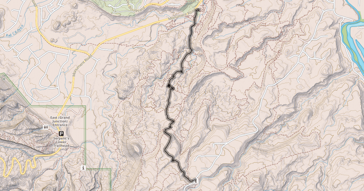 Map preview of Tabeguache Trail (Lunch Loops)
