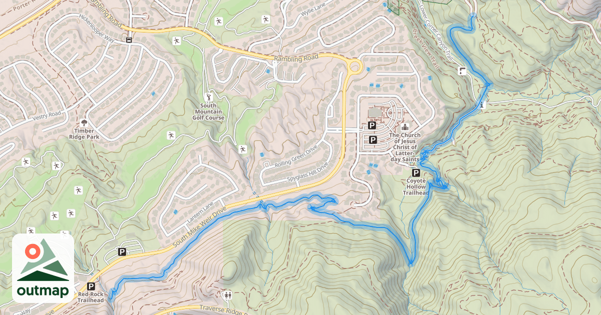 Map of Bonneville Shoreline Trail - Draper Section