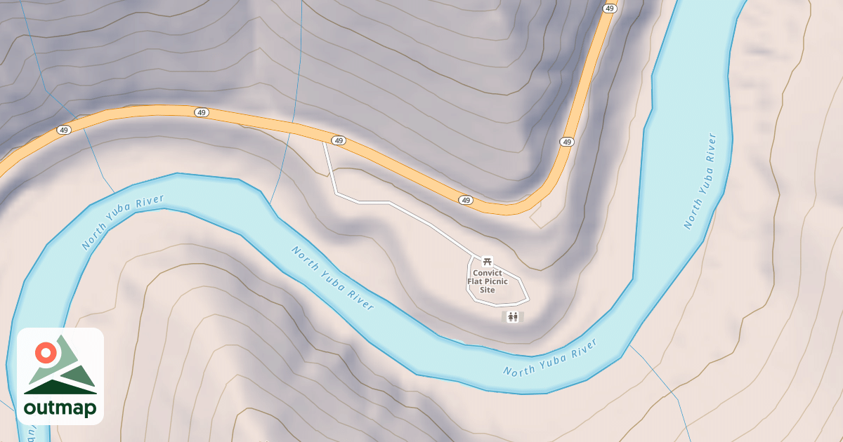 Map of CONVICT FLAT PICNIC
