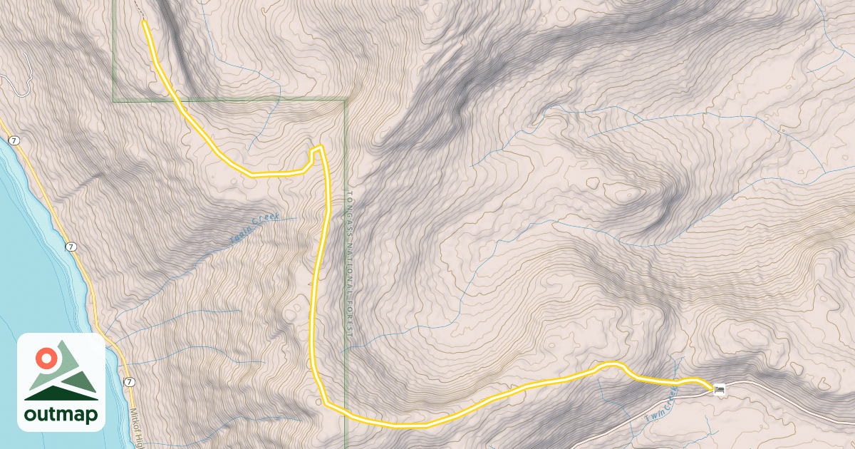 Map of Twin Ridge Ski Trail