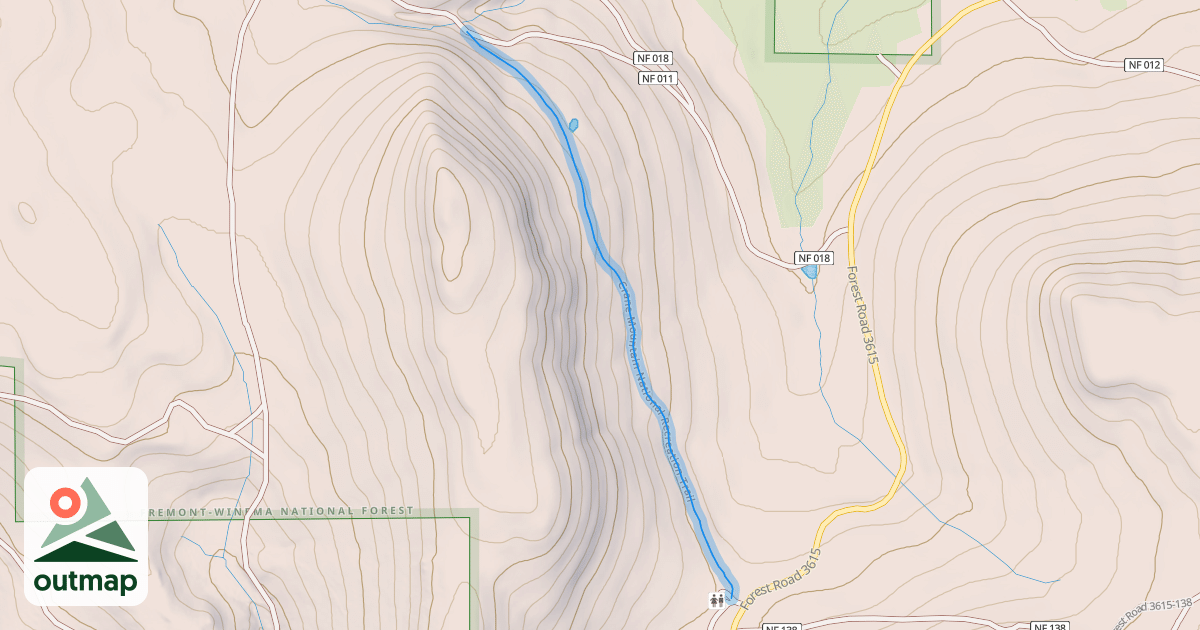 Map of Crane Mountain National Recreation Trail