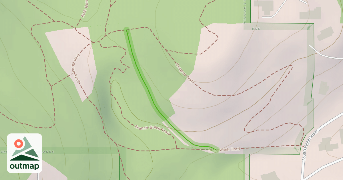 Map of Connector from Panoramic Point to Rich Gulch Trails