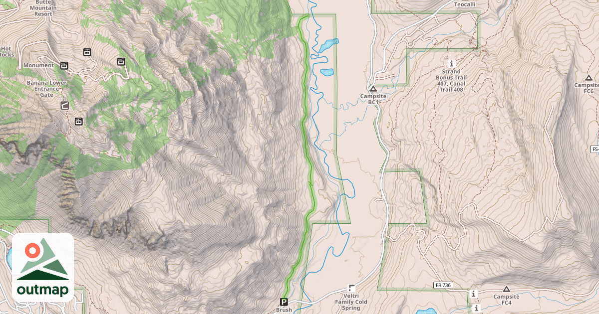 Map of West Side Butte Mountain Road