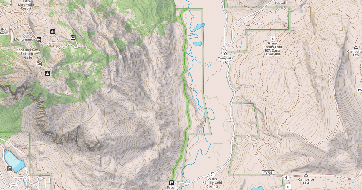 Map preview of West Side Butte Mountain Road