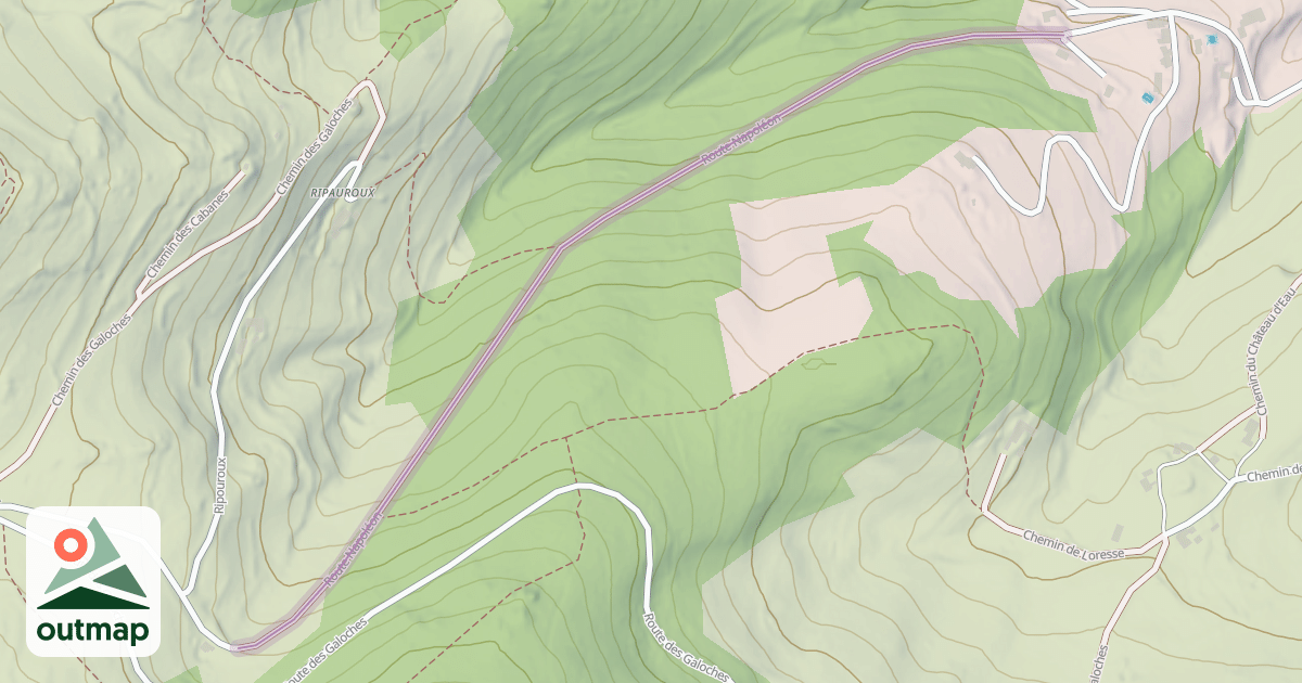 Map of Route Napoléon