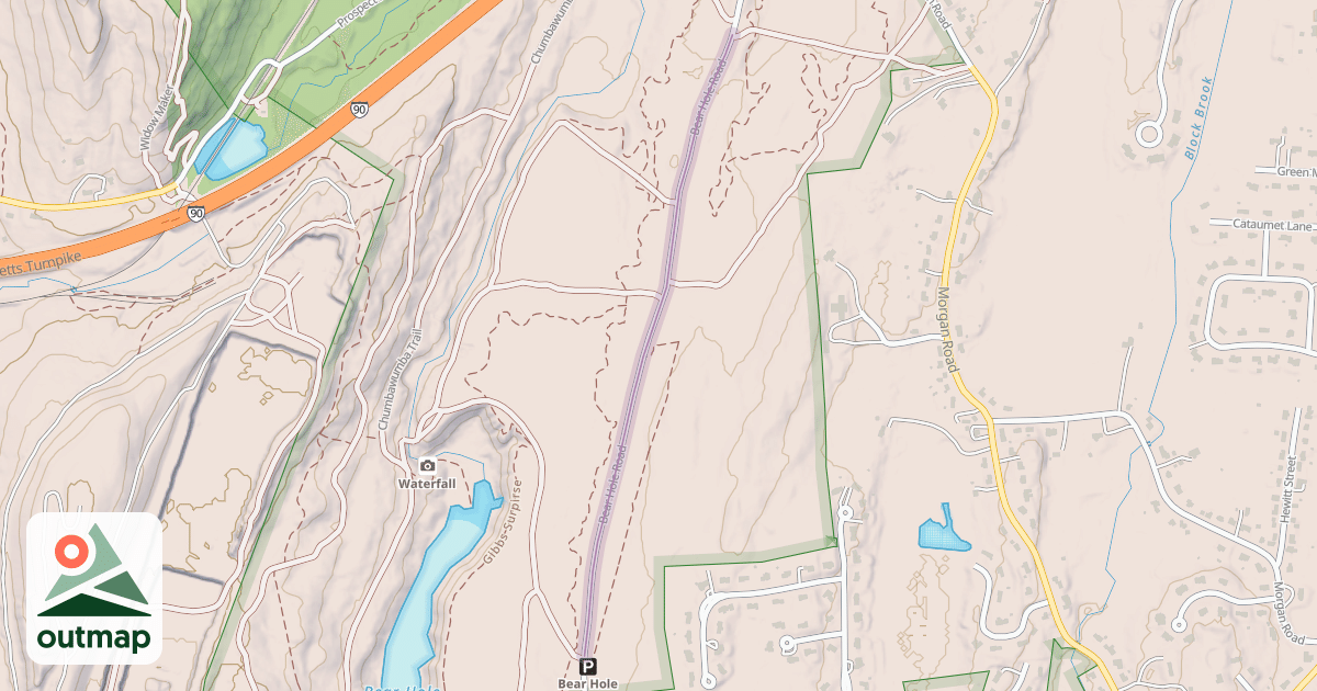 Map of Bear Hole Road