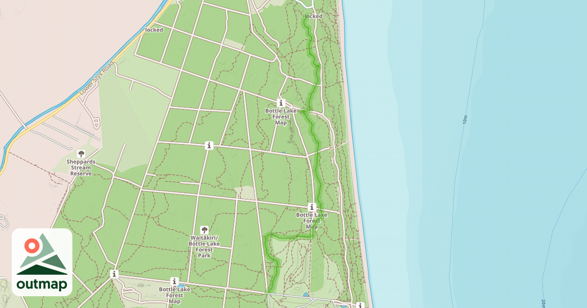 Map of MTB (brown track)