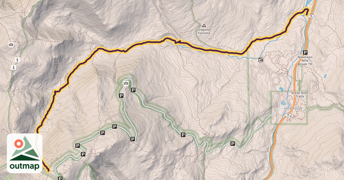 Map of Great Gulf Trail