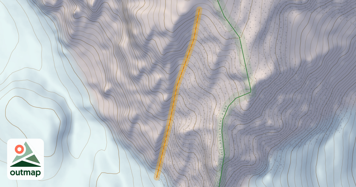 Map of Aussie Couloir