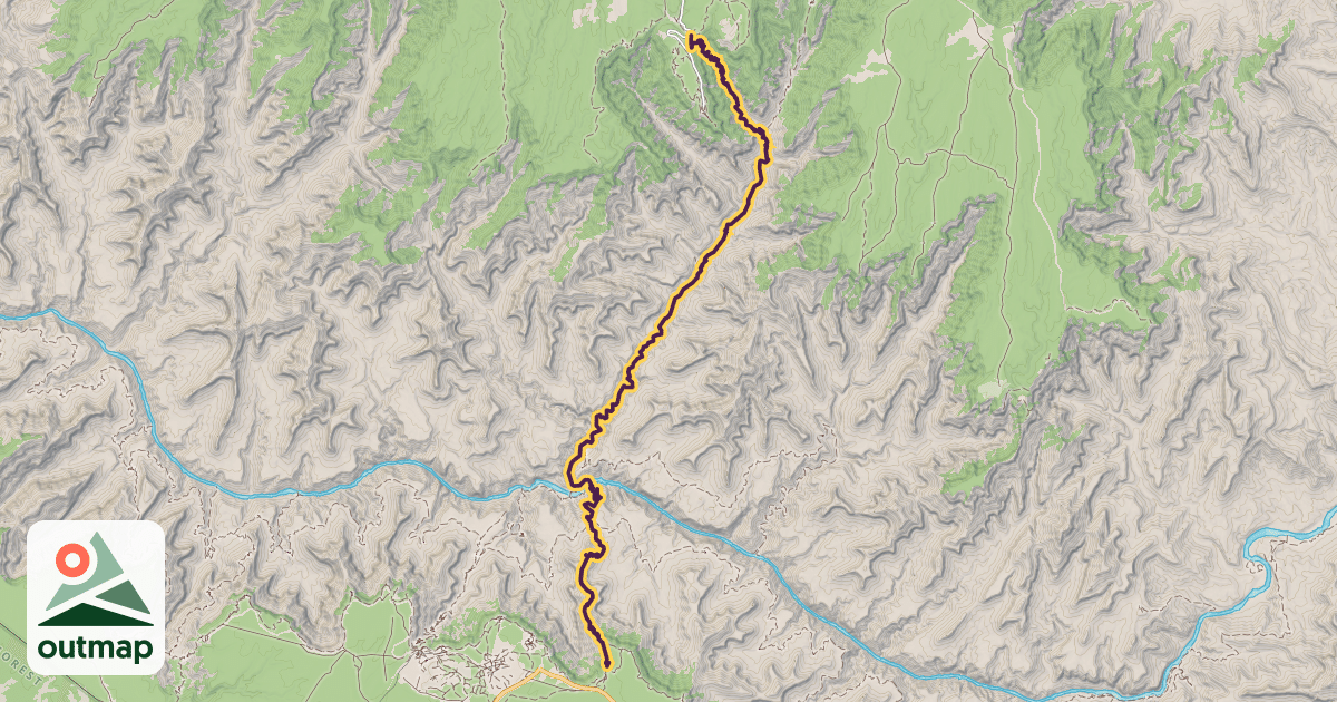 Map of Grand Canyon Rim-to-Rim