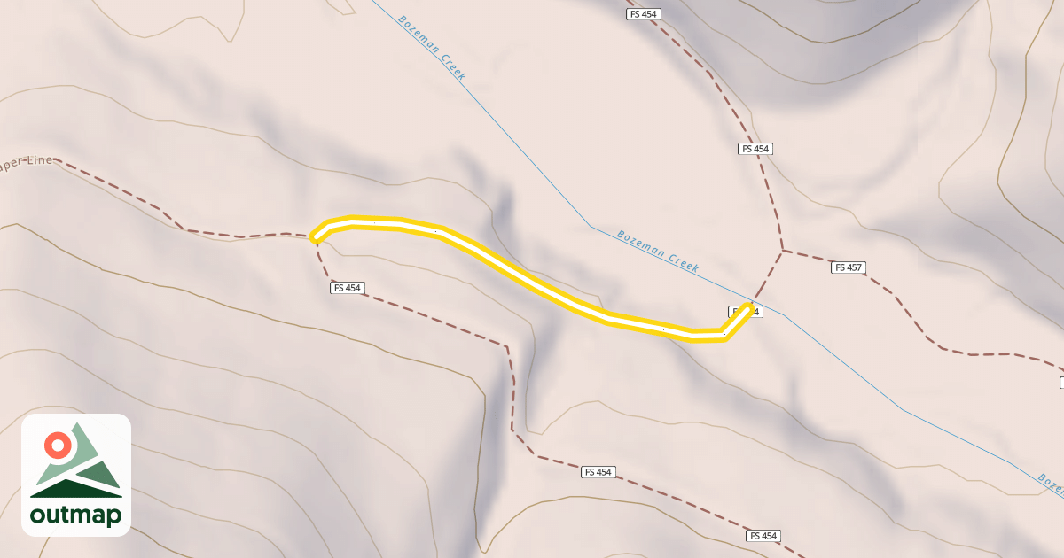 Map of Bozeman Creek Trail