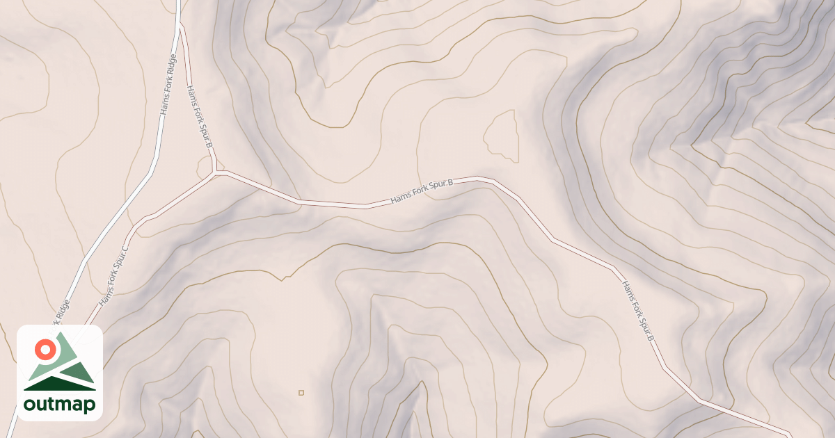 Map of HAMS FORK RIDGE SPUR B