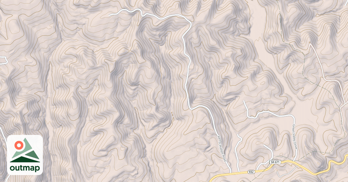 Map of POOR FORK in Letcher