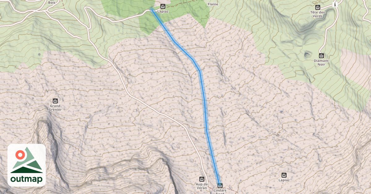 Map of Lapiaz