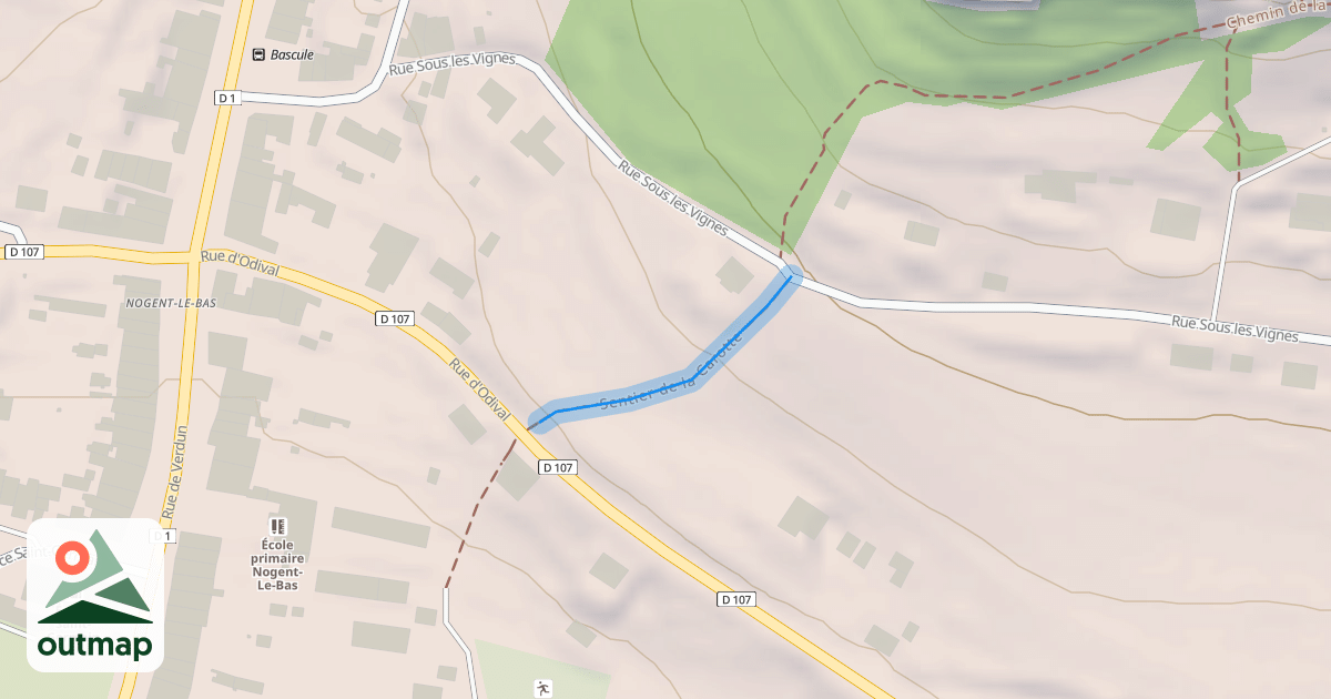 Map of Sentier de la Carotte