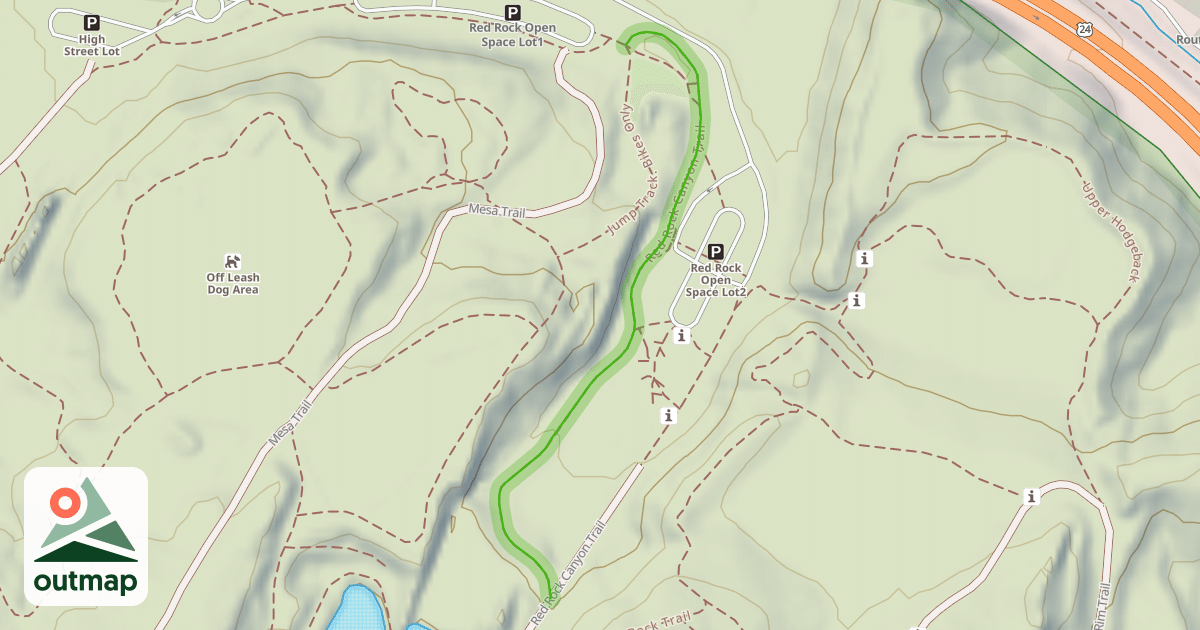 Map of Red Rock Canyon Trail