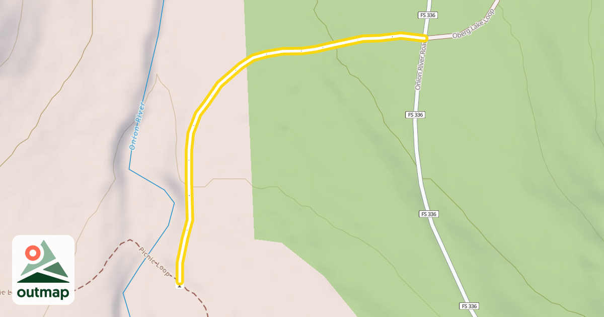 Map of Oberg Lake Loop
