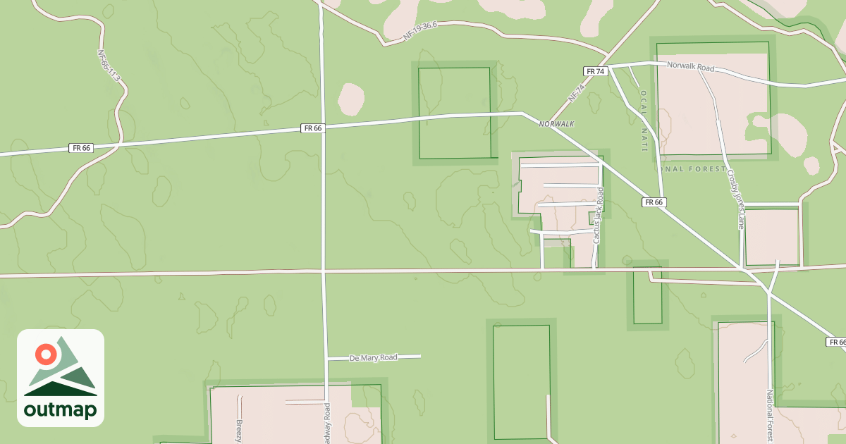 Map of NORTH CROSS