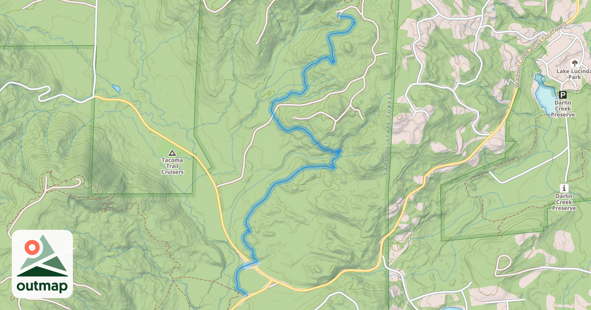 Map of Waddell Basin East Trail