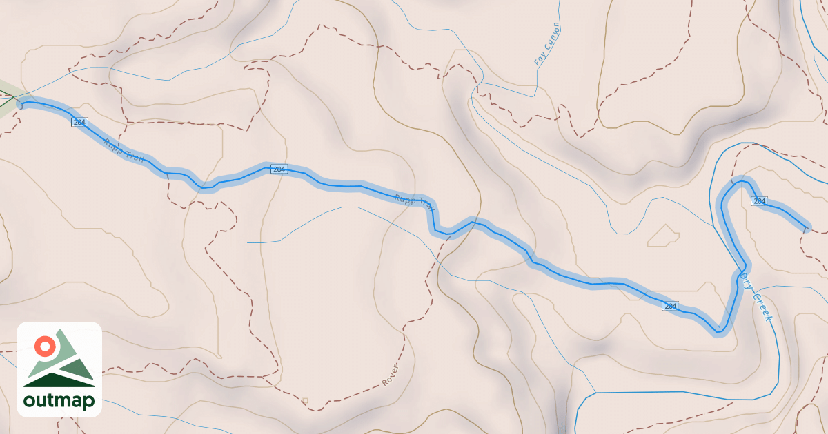 Map of Rupp Trail