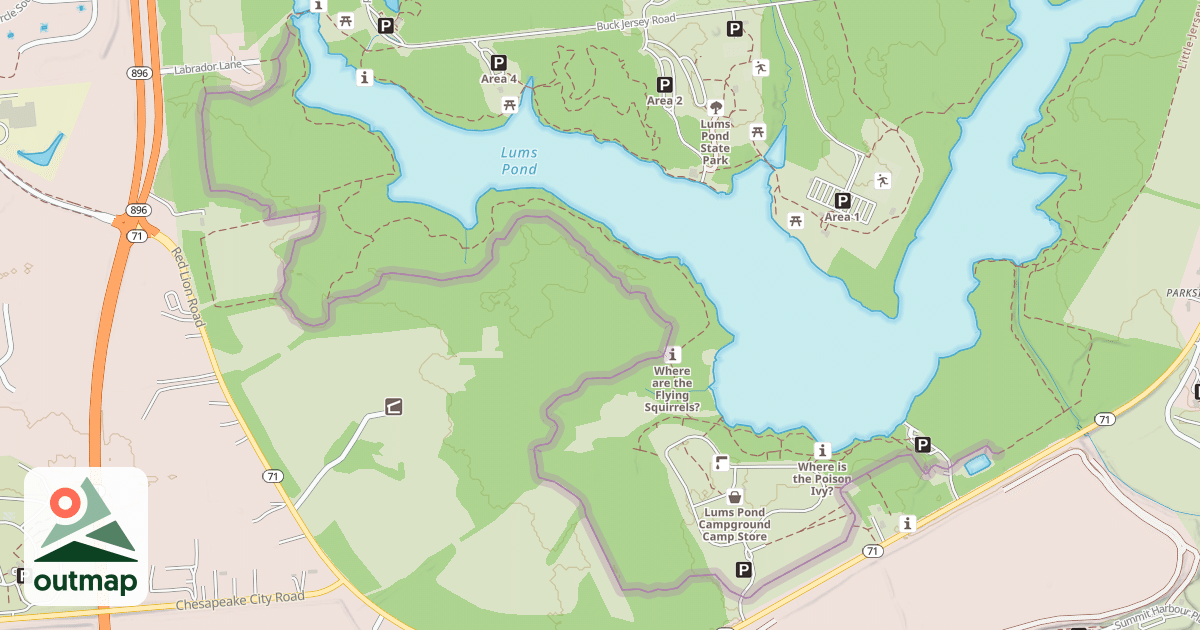 Map of Little Jersey Trail