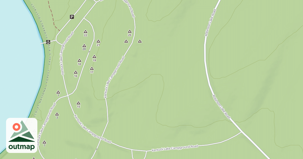 Map of KENTUCK LAKE CG ROAD