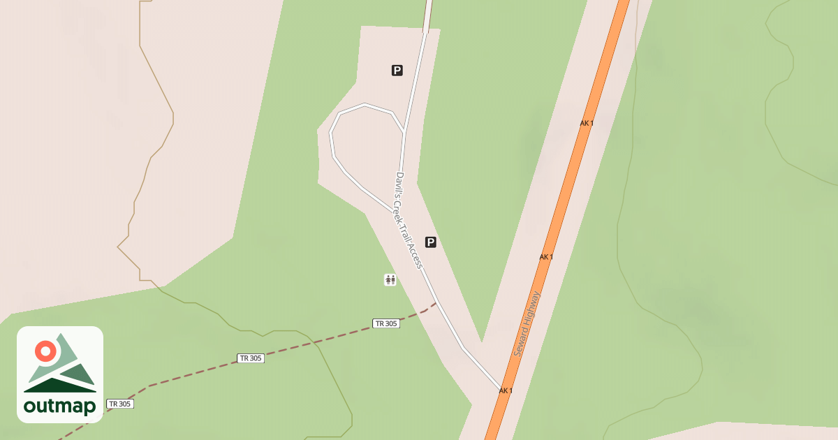 Map of DEVILS CREEK TRAILHEAD ROAD