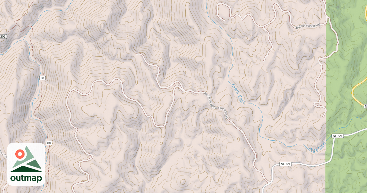 Map of E FORK MILLER CREEK