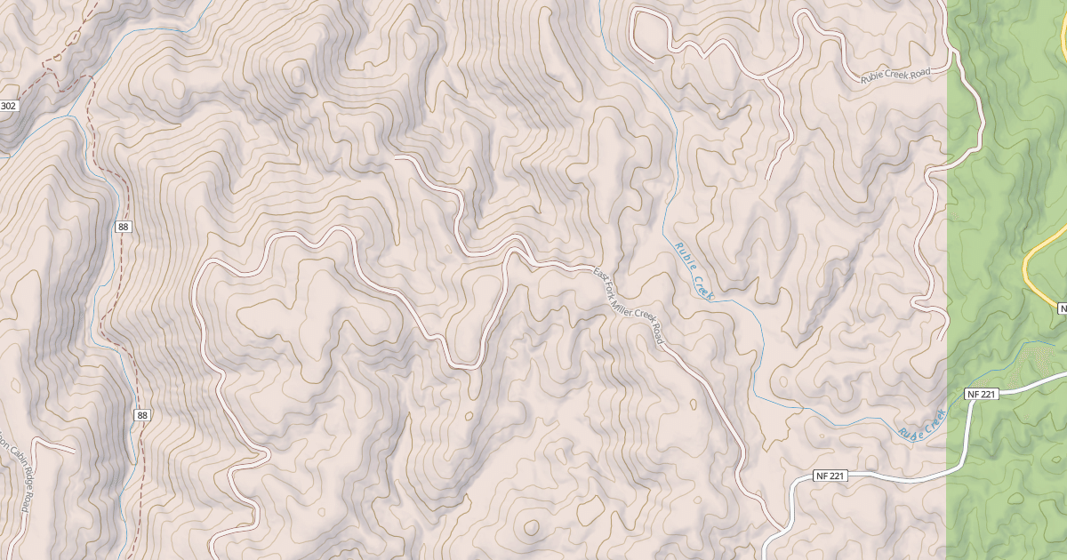 Map preview of E FORK MILLER CREEK