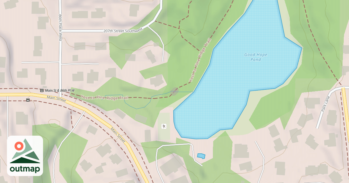 Map of Yost to Pine Ridge Trail
