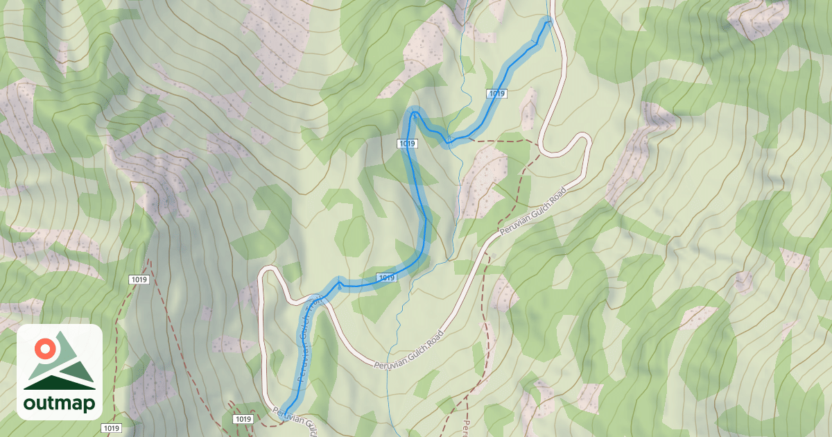 Map of Peruvian Gulch Trail