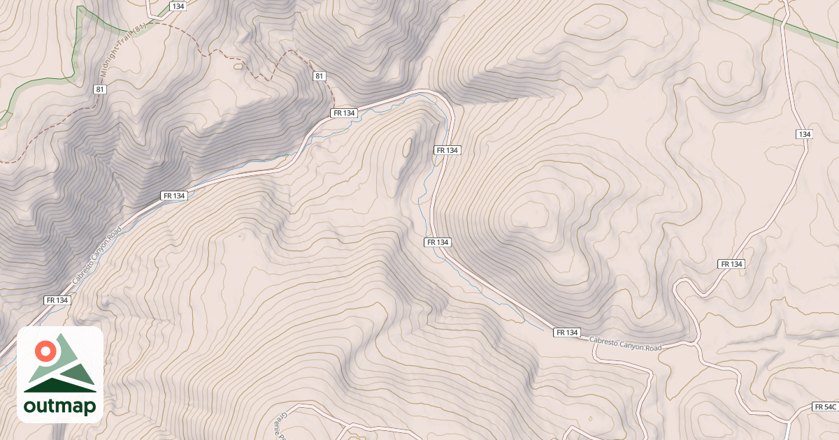 Map of CABRESTO CANYON