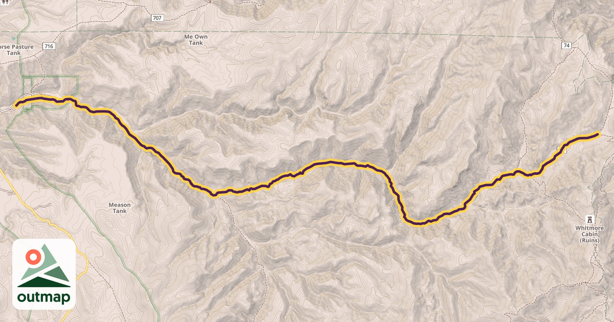 Map of Black Canyon Trail #72