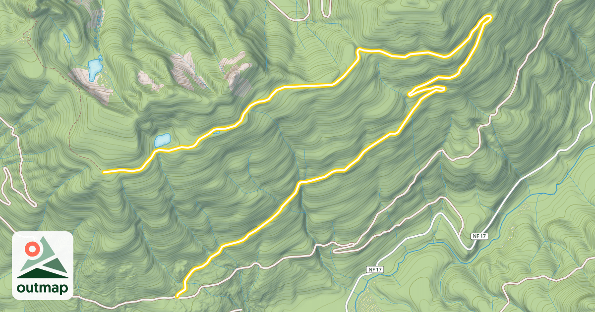 Map of National Forest Development Road 1722