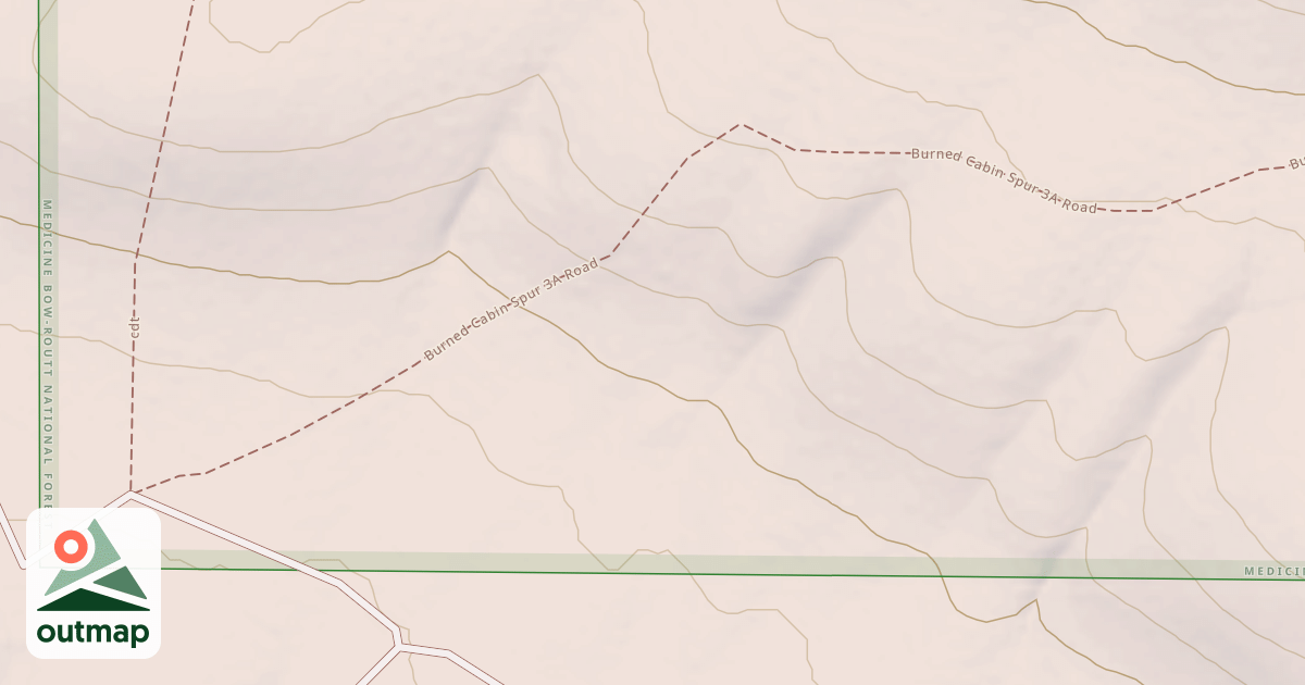 Map of BURNED CABIN SPUR 3A