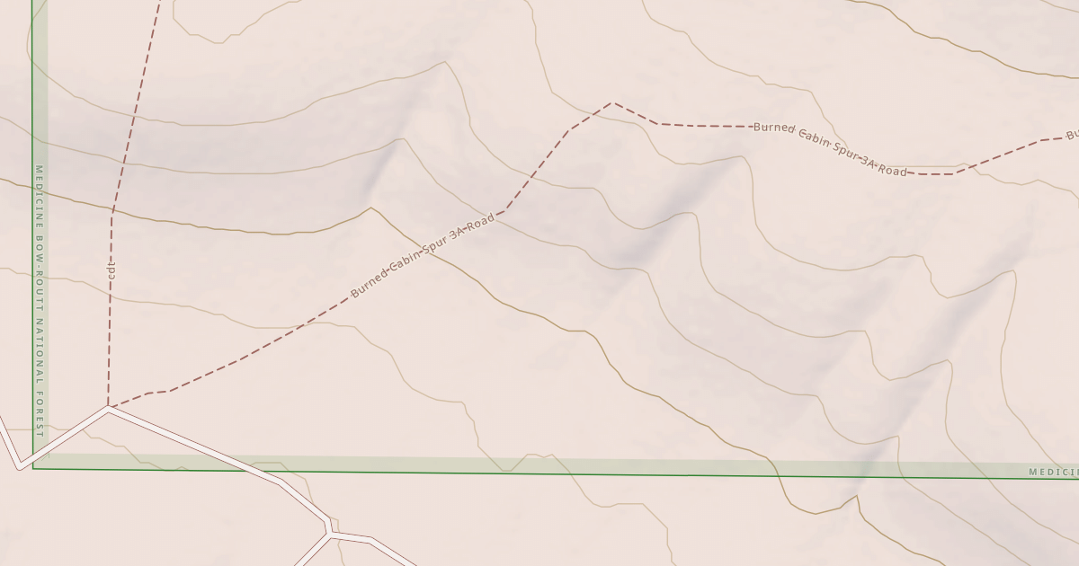 Map preview of BURNED CABIN SPUR 3A