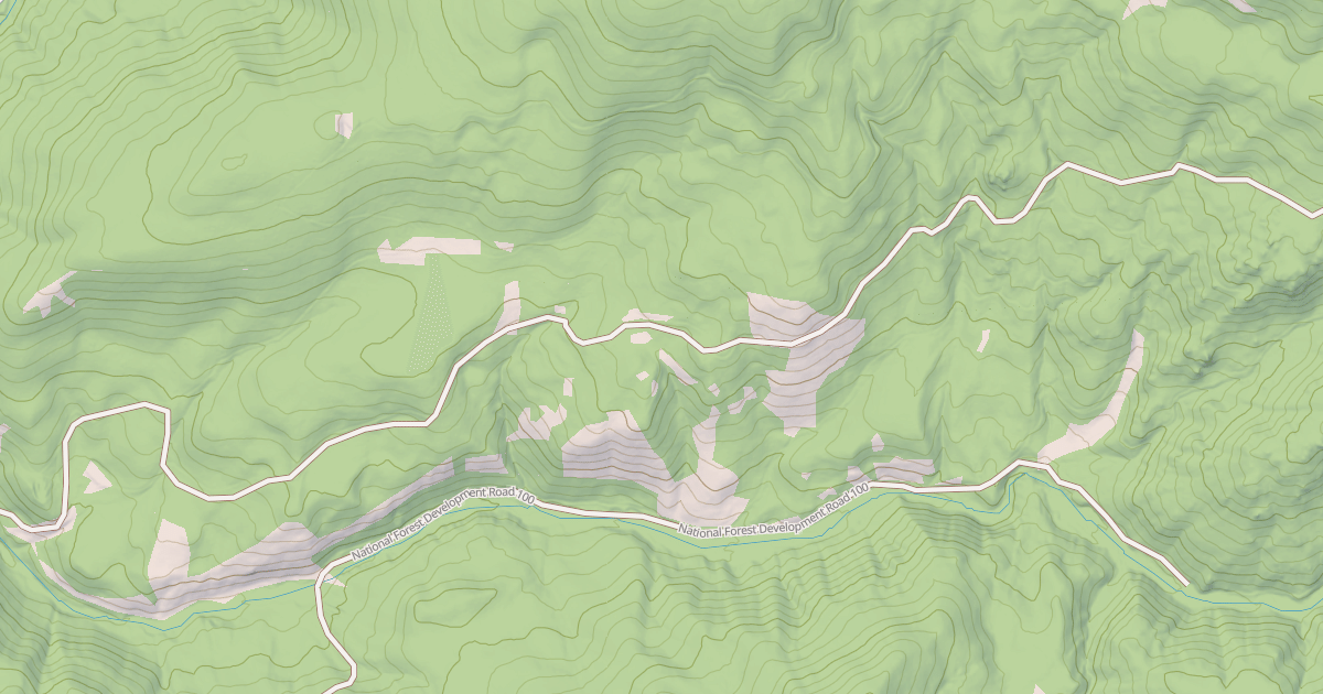 Map preview of USFS National Forest System Roads {4740ACE0-A305-4B37-9C58-FC9C3A1FA4F8}