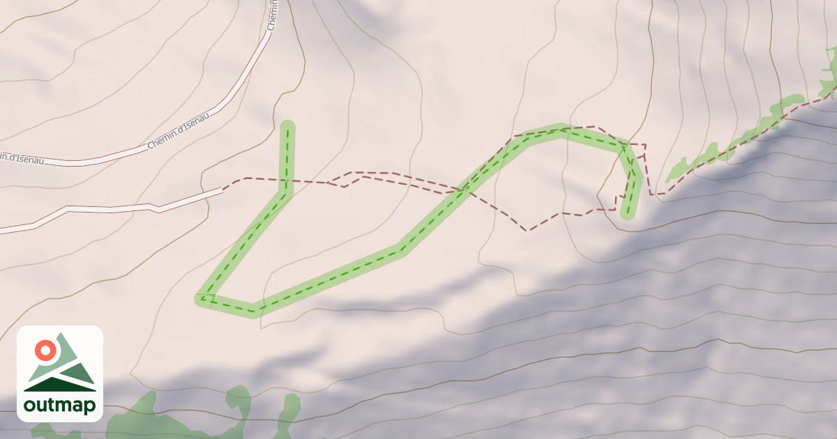 Map of (abandonné) piste