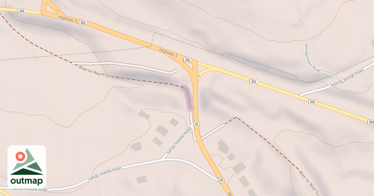 Map of Bay to Bay Trail