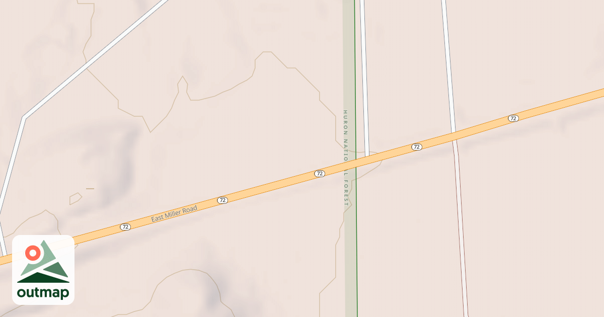 Map of M-72 FAIRVIEW SNOW TRAILHEAD