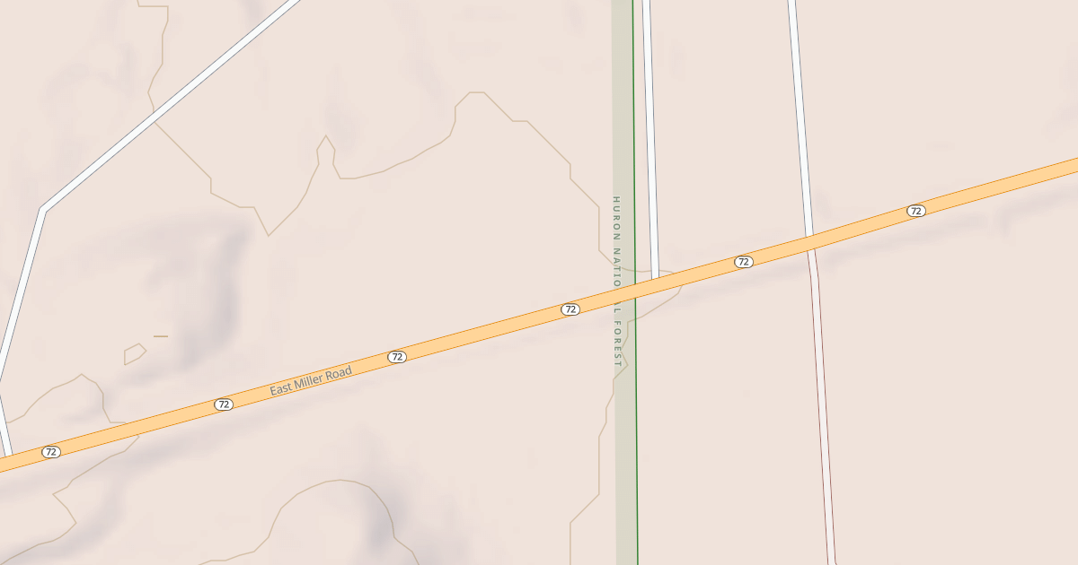 Map preview of M-72 FAIRVIEW SNOW TRAILHEAD
