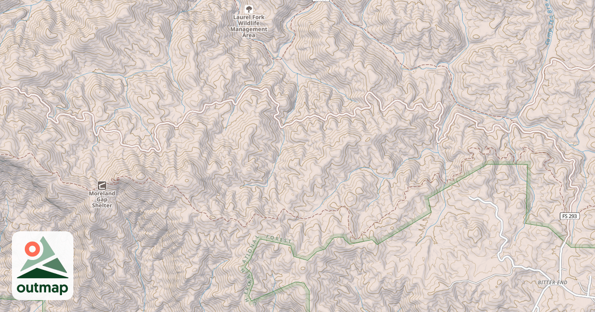 Map of BITTER END-LACY TRAP