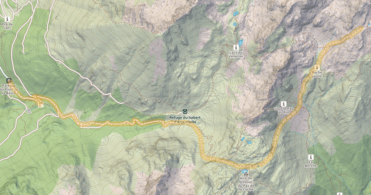 Map preview of Col de la Vache — Prabert
