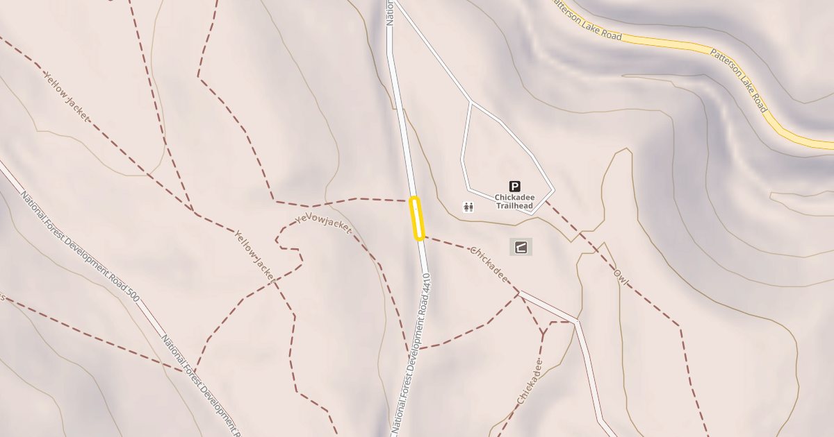 Map preview of National Forest Development Road 4410