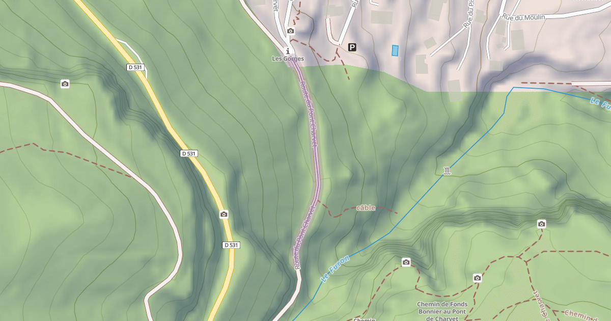 Map preview of Route du Pont Charvet