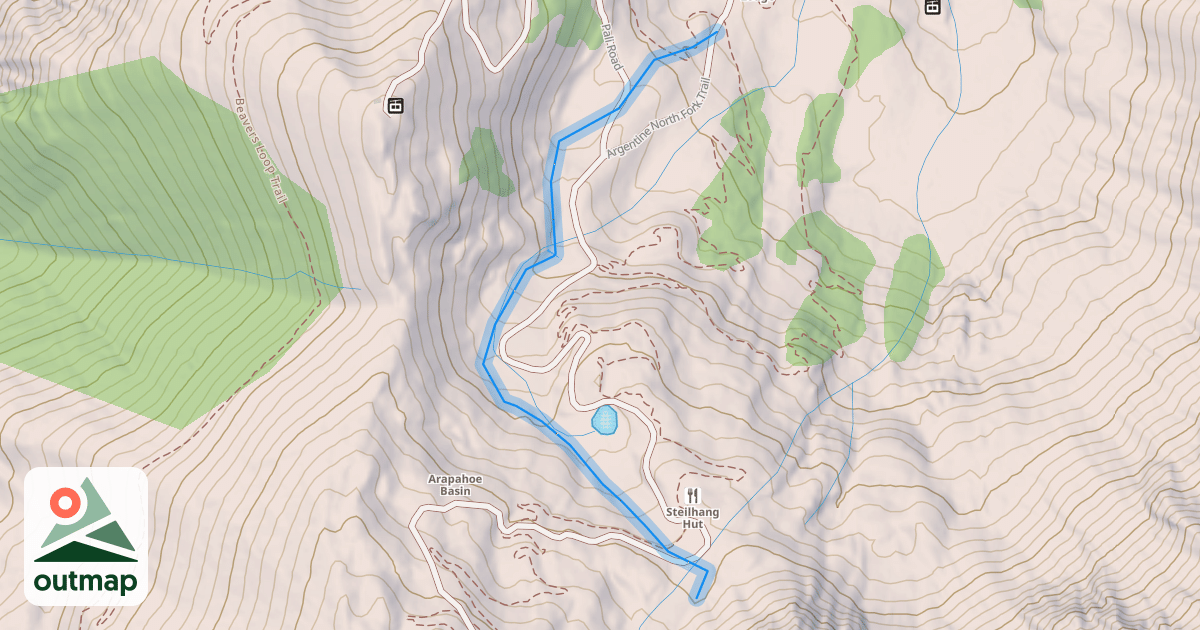 Map of Dercum's Gulch