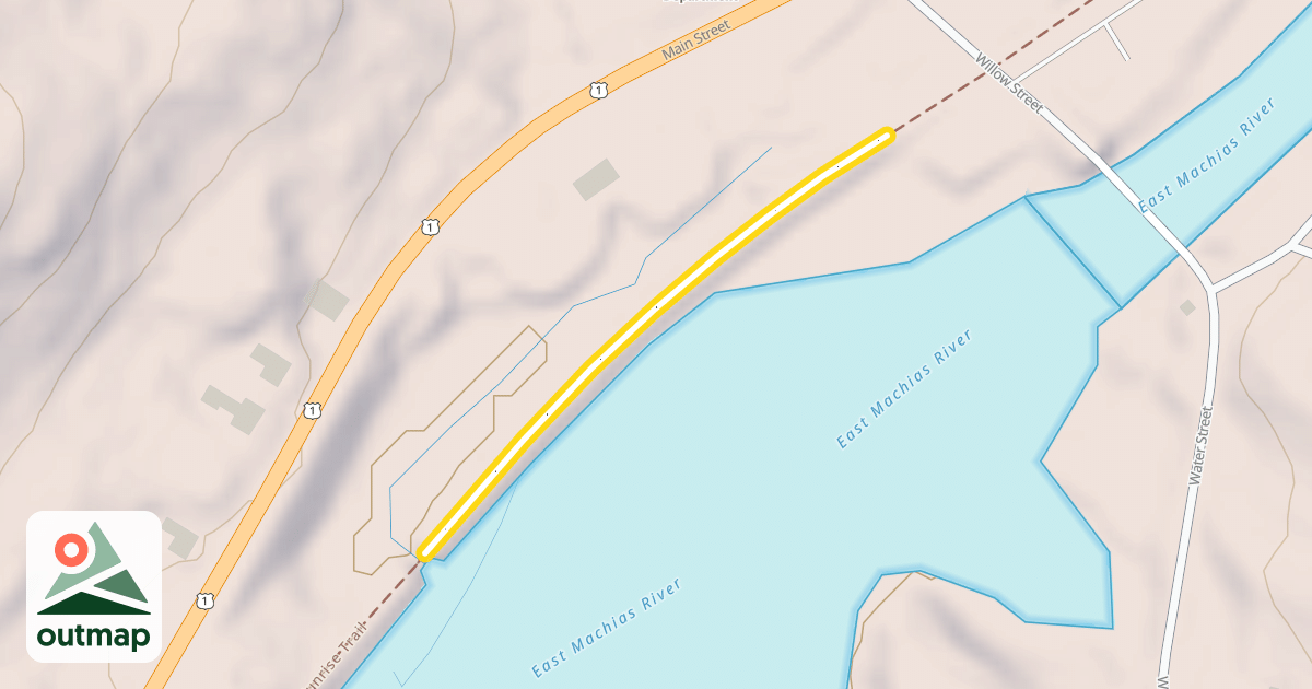 Map of Down East Sunrise Trail