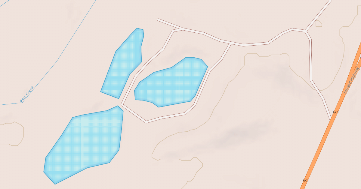 Map preview of LYON PONDS ROAD