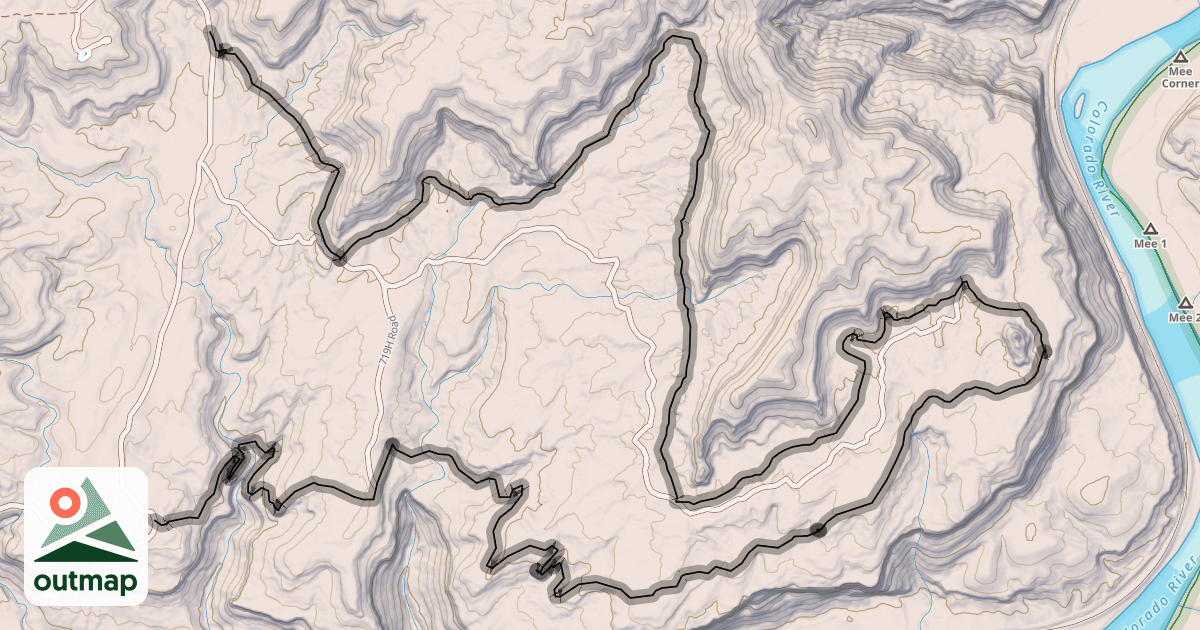 Map of Rabbit Valley 8 Trail