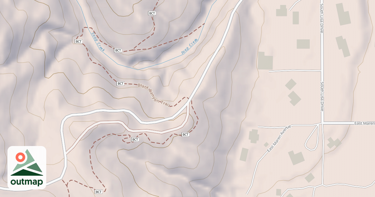 Map of Black Canyon Trail